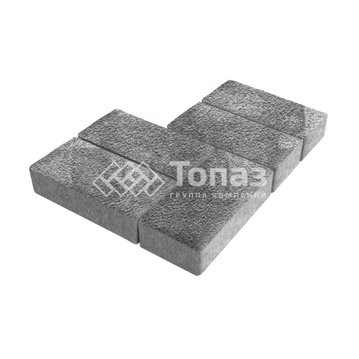 Тротуарная плитка 200х100х100, антрацит на камне