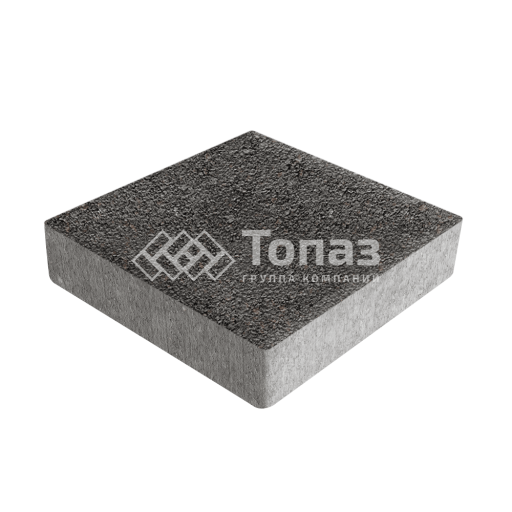 Тротуарная плитка Квадрат 200х200х60, джафар черный на камне