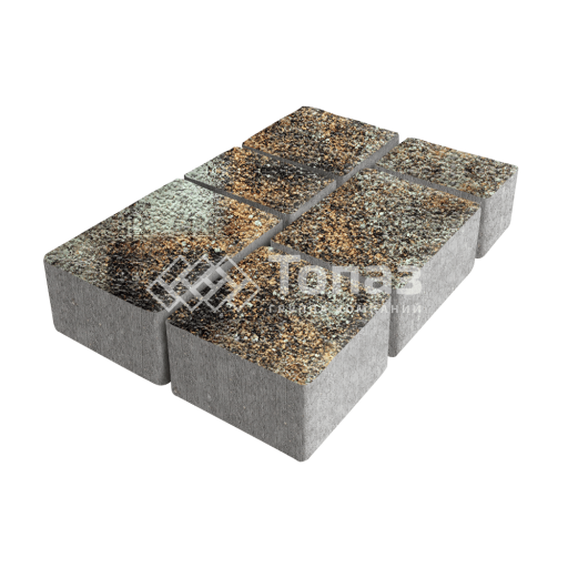 Тротуарная плитка Лэндхаус, агат кофейный с гранитной крошкой, 6 см